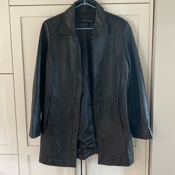 Anne Klein Leather Coat - Picture 2 of 11